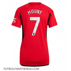 Manchester United Mason Mount #7 Primera Equipación Mujer 2023-24 Manga Corta